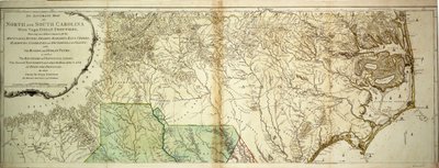 Map of North and South Carolina by Sayer & Bennett