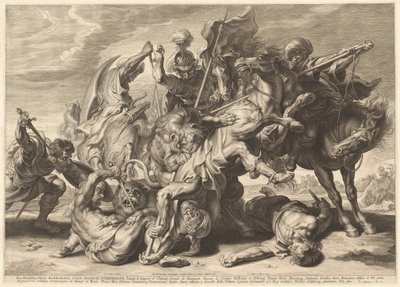 Lion Hunt by Schelte Adams Bolswert after Sir Peter Paul Rubens