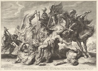 Lion Hunt by Schelte Adams Bolswert after Sir Peter Paul Rubens