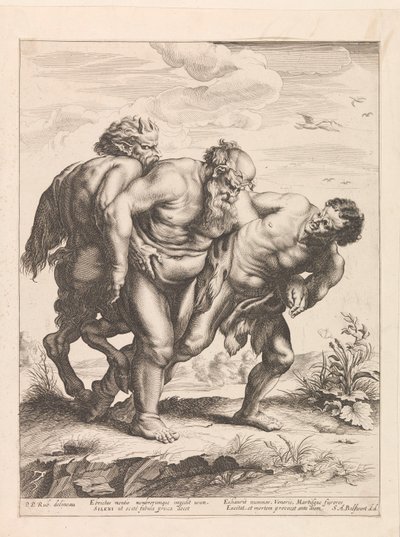 Drunken Silenus by Schelte Adamsz. Bolswert