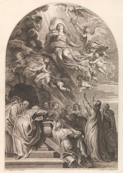 Ascension of Mary by Schelte Adamsz. Bolswert
