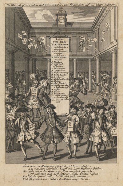 Wind Dealers Dropping Money, ca. 1720 by Schmid