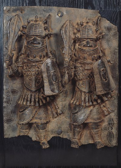 Benin Plaque with Two Warriors, Nigeria by School African