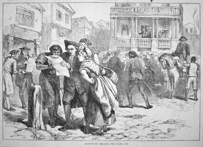 Bostonians reading the Stamp Act by School American