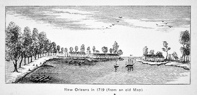 New Orleans in 1719 by School American