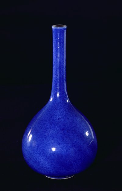 Powdered blue vase, Qing Dynasty (1644-1912) by School Chinese