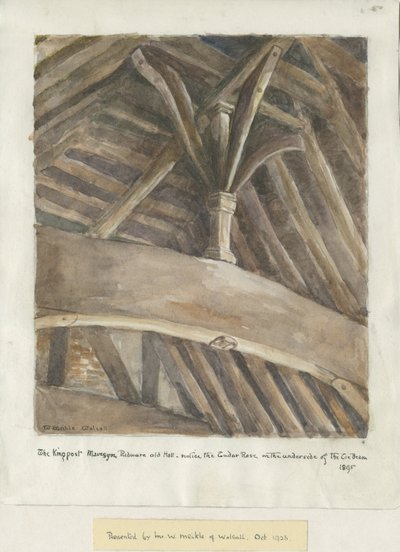 Mavesyn Ridware Hall - Gatehouse: painting by School English