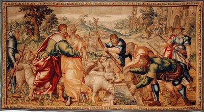Shepherds Bringing their Flock to Water by School Flemish