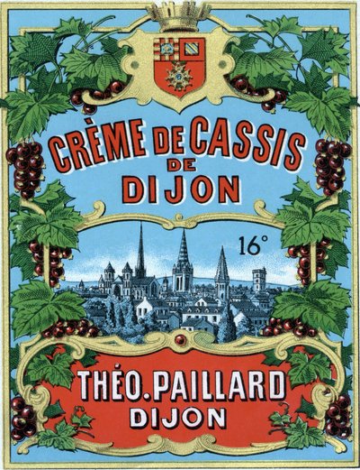 Dijon black currant cream label by School French