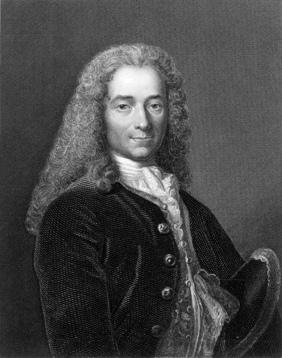 Francois Marie Arouet aka Voltaire (Engraving) by School French