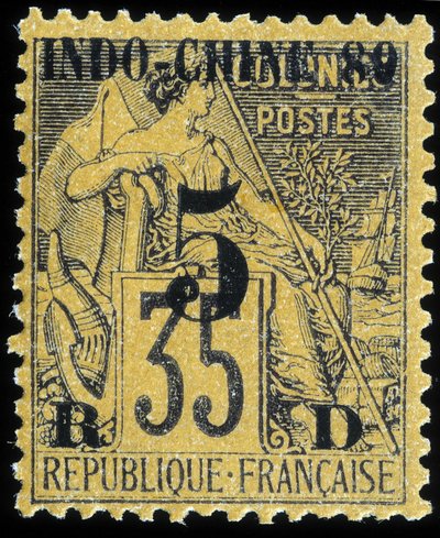 French Indochina Stamp by School French