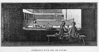 Interior of a Jeu de Paume by School French