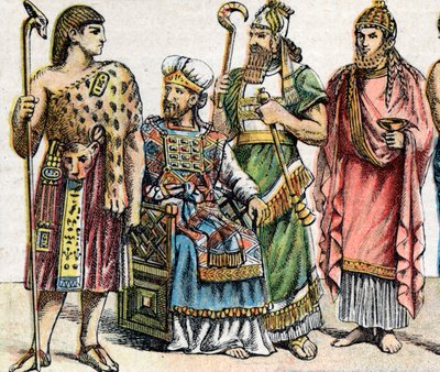 Religious costumes in ancient times by School French