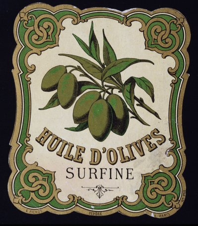 Surfine Olive Oil Label by School French