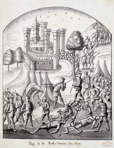 The Siege of the Roche-Derrien in 1349 by School French