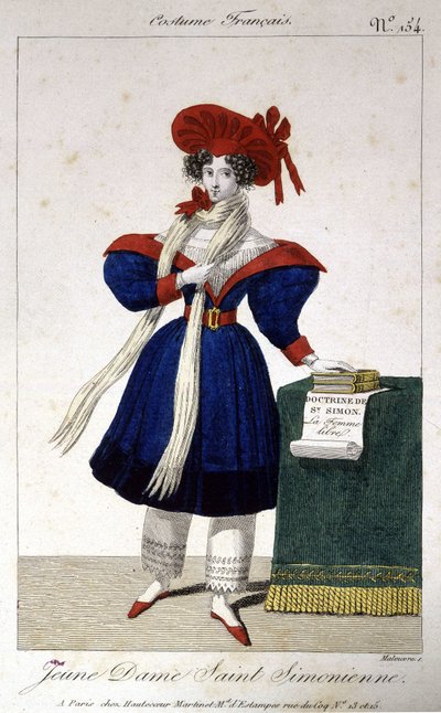 Young Lady Saint Simonian by School French