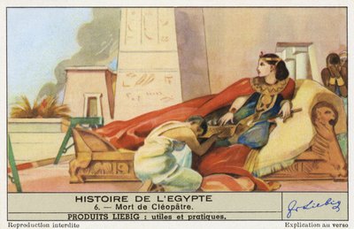 Death of Cleopatra, Liebig Card by School German