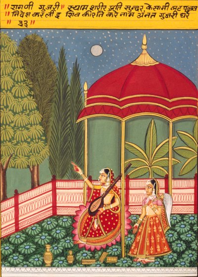 Miniature Painting on Paper, Gujri, Nathdwara School by School Indian