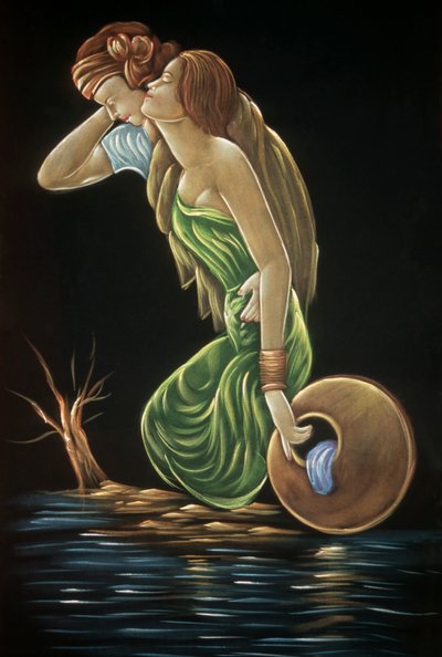 Sohni Mahiwal Painting by School Indian