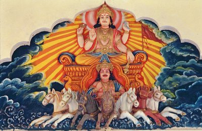 Surya Narayan, the Sun God by School Indian