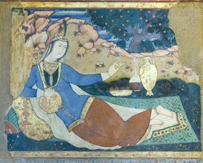 Fresco at Chehel Sotoun palace, Esfahan, Iran by School Iranian