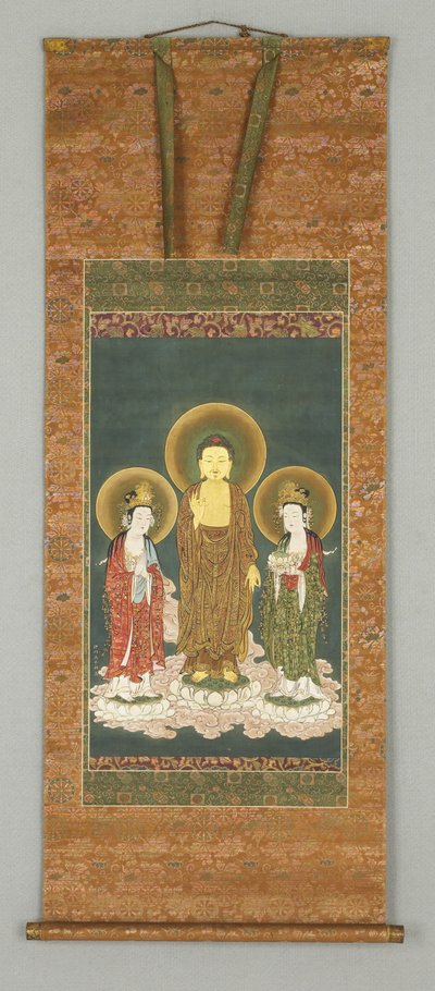 Buddha and Two Bosatsu by Japanese School