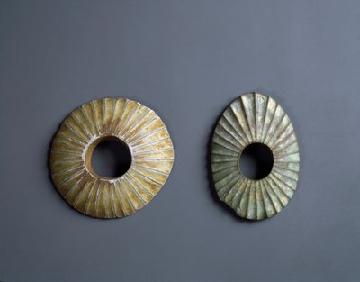Flint armillas, Jomon period 10000-300 BC by Japanese School
