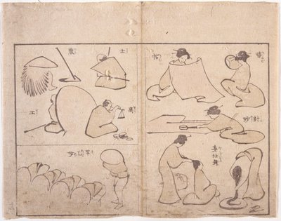 Hokusai Figure by School Japanese