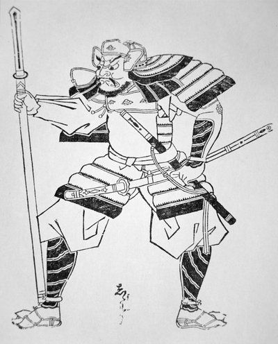 Unknown Japanese warrior by School Japanese