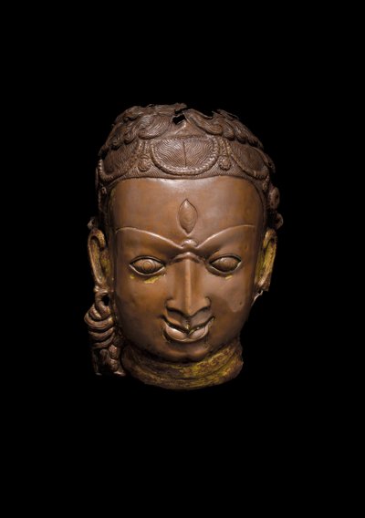 Repousse mask of Shiva, c.11th century by School Nepalese