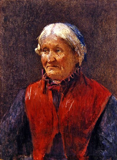 An Elderly Woman by School Newlyn