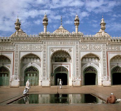 View of the Mohabbat Khan 17th-century mosque by School Pakistani