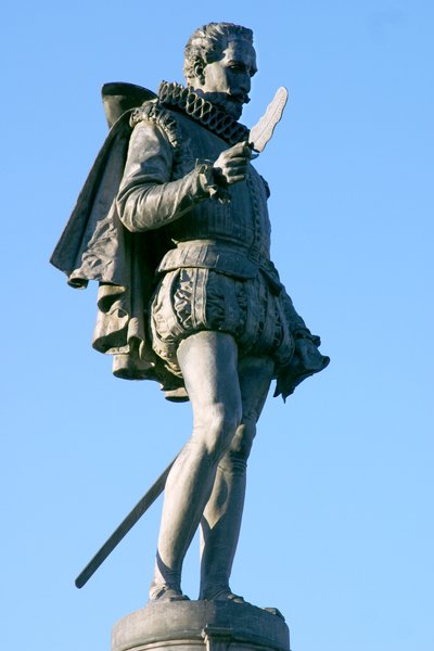 Statue of Miguel de Cervantes by School Spanish