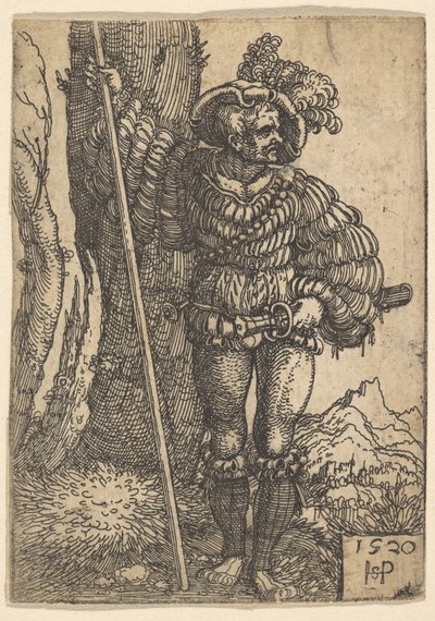 A Lansquenet, 1520 by Sebald Beham