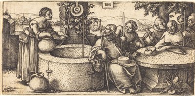 Christ and the Woman of Samaria by Sebald Beham