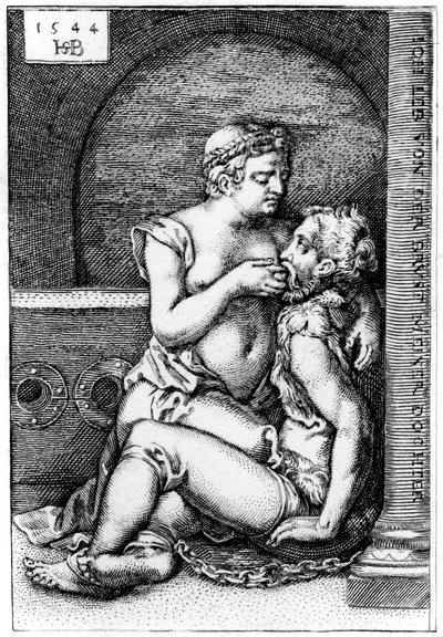 Cimon and Pero by Sebald Beham