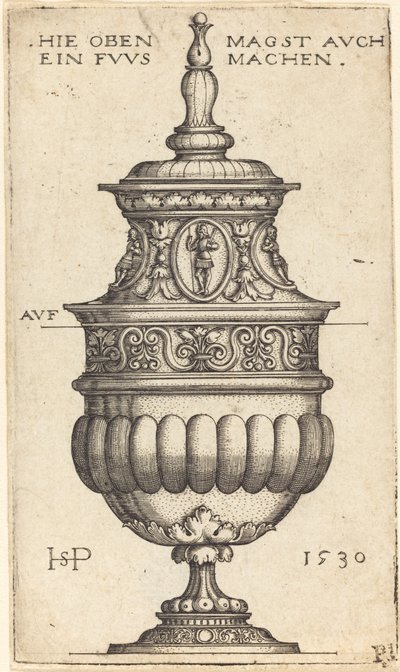Double Goblet with Oval Medallions by Sebald Beham
