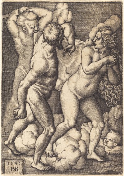 Expulsion from Paradise by Sebald Beham