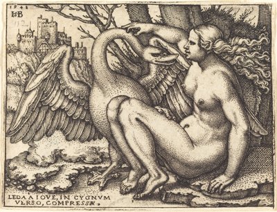 Leda and the Swan by Sebald Beham