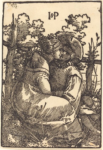 Lovers by a Fence by Sebald Beham