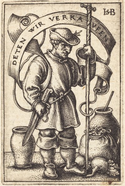 Peasant at Market [left] by Sebald Beham