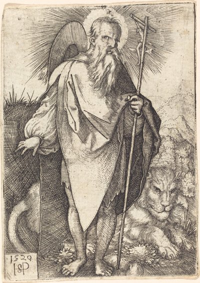 Saint Jerome Standing by Sebald Beham