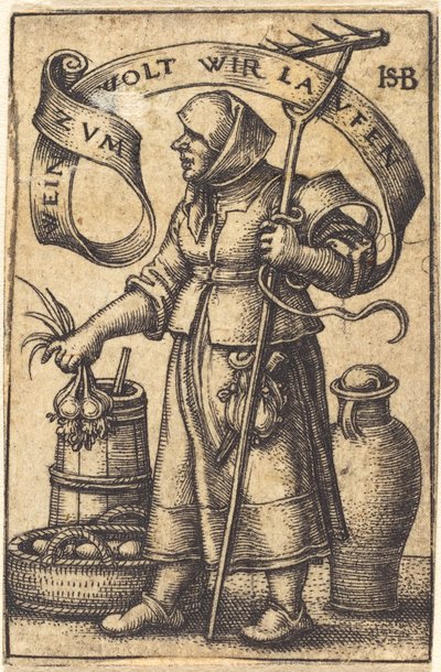 The Market Woman by Sebald Beham
