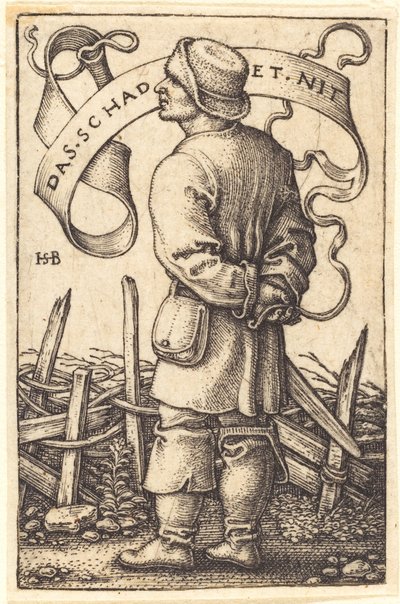 The Weather Peasant: "Das Schadet Nit" by Sebald Beham