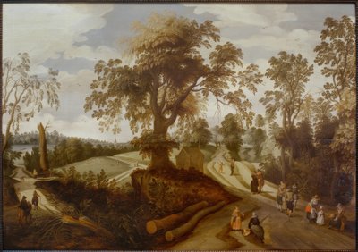 Summer Landscape with Walkers by Sebastian Vrancx