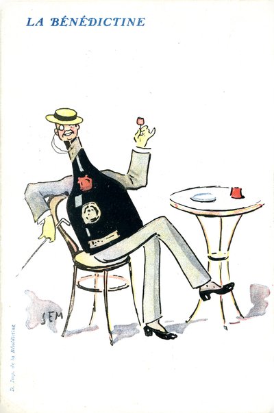 French advertisement for Bénédictine liqueur by Sem