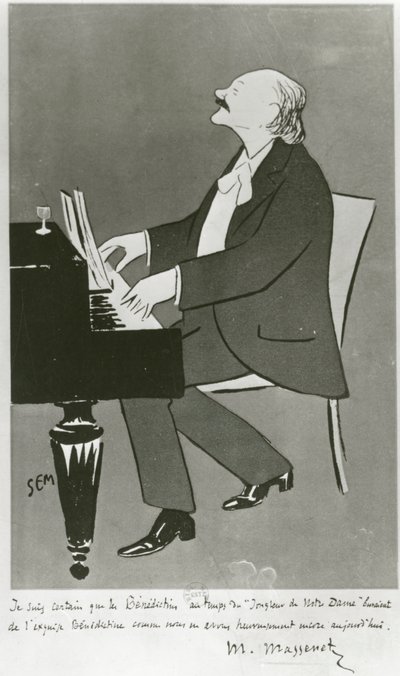 French Composer Jules Massenet Playing by Sem