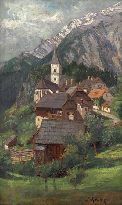 Village in the Mountains by Serafin Maurer