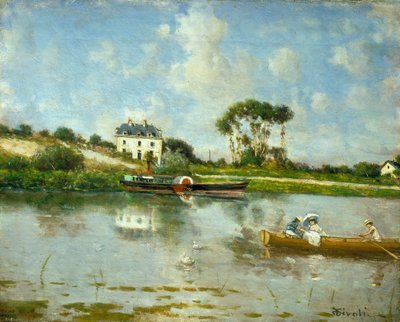 The Seine in Bougival by Serafino de Tivoli