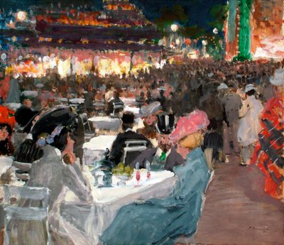 Café in Paris at Night, 1901 by Sergei Arsenevich Vinogradov